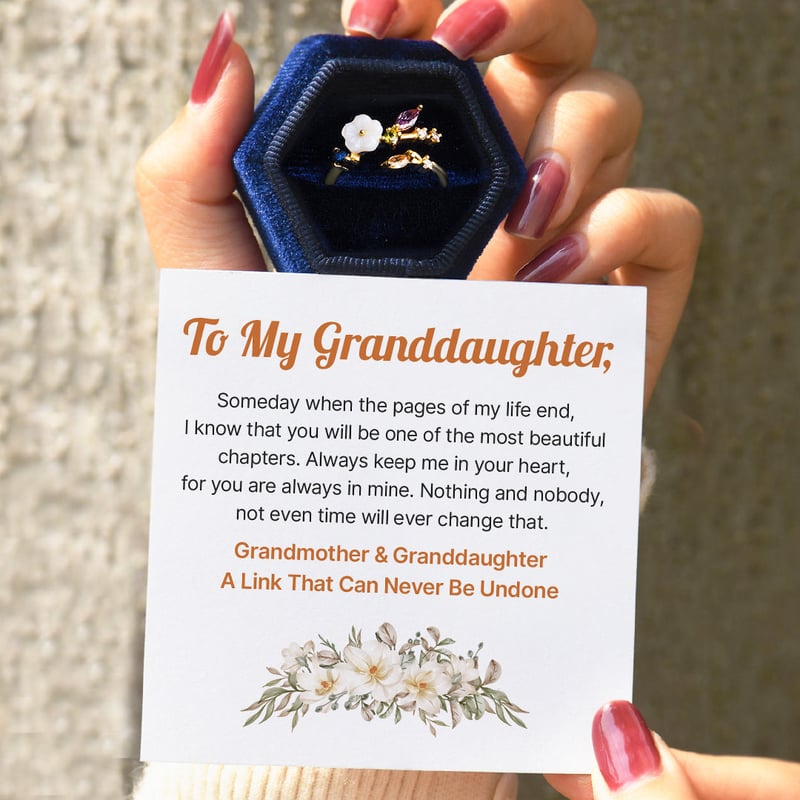 “A Link That Can Never Be Undone” Crystal White Blossom Ring
