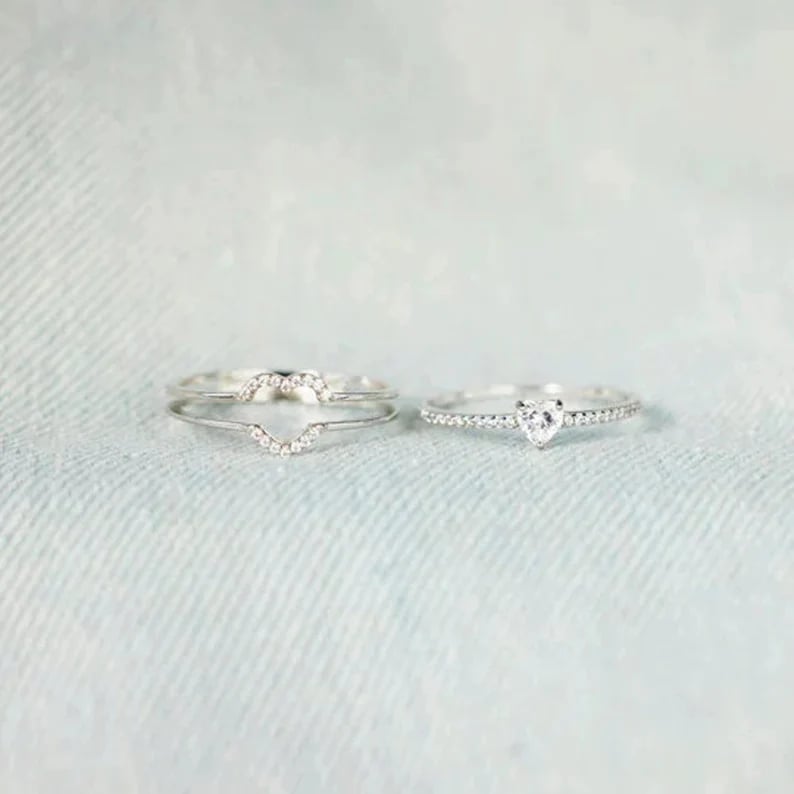 🔥LAST DAY 48% OFF 🔥Mother & Daughter Layered Heart Ring