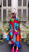 🔥Buy 2 Free Shipping Only Today!🔥Women's Abstract Shirt Collar Dress