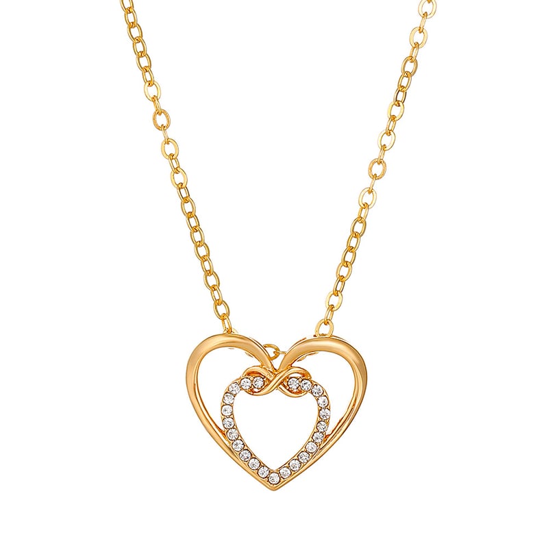 Stylish Double Heart Necklace